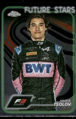 2024 Topps Chrome Formula 3 Future Stars Nikola Tsolov #66 Auto Racing - Trading Card