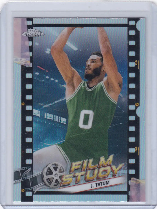 2024 TOPPS CHROME #FS-2 JAYSON TATUM FILM STUDY REFRACTOR- BOSTON CELTICS - Trading Card