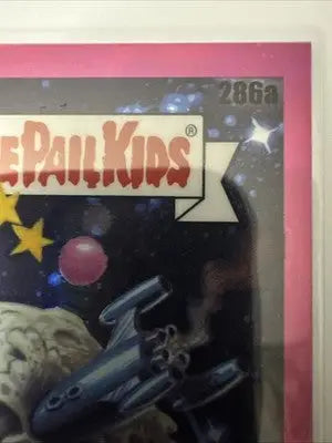 Space-themed collectible trading card from Garbage Pail Kids Series 7 2024 Magenta Hayley Comet