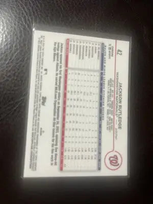 2024 Topps Chrome Jackson Rutledge RC Refractor baseball card featuring Nationals pitcher