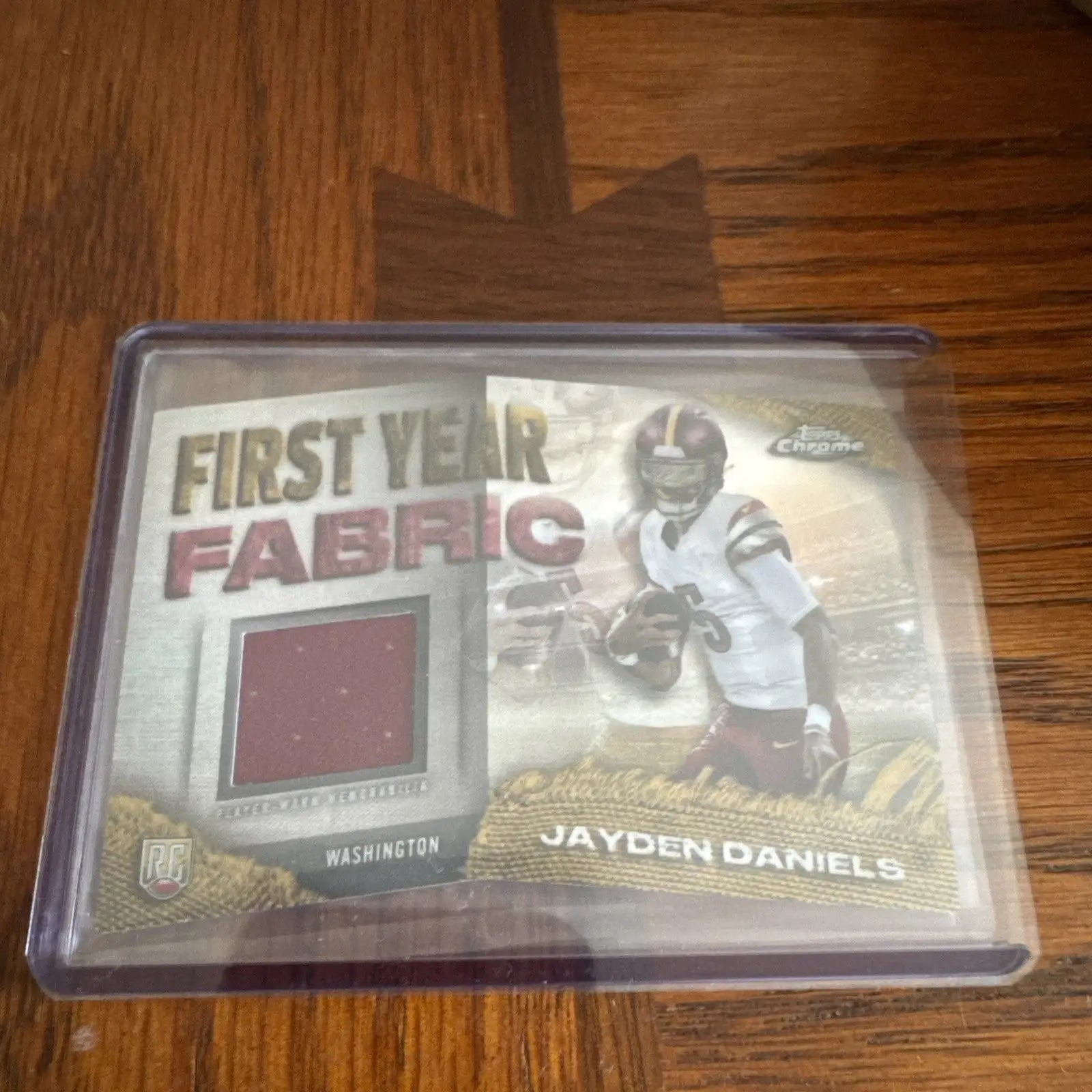 2024 Topps Chrome Jayden Daniels First Year Fabric Player Worn Relic RC