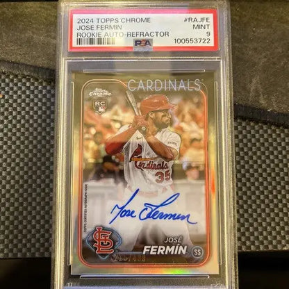 2024 Topps Chrome Jose Fermin Rookie Auto-Refractor baseball card PSA 9