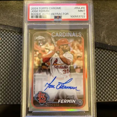 2024 Topps Chrome Jose Fermin Rookie Auto-Refractor baseball card PSA 9