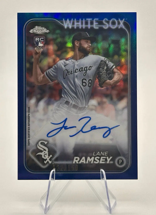 Lane Ramsey autographed Topps Chrome Blue Refractor baseball card 122/150 White Sox
