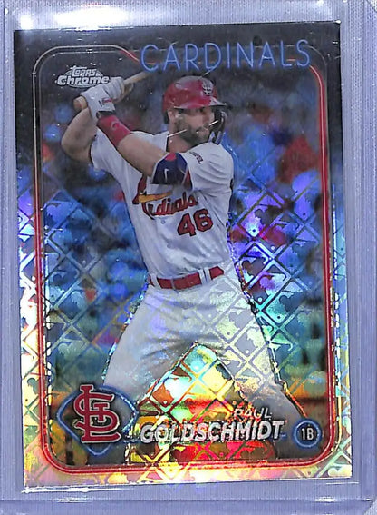 Paul Goldschmidt 2024 Topps Chrome Logofractor Edition Refractor baseball card NM-MT