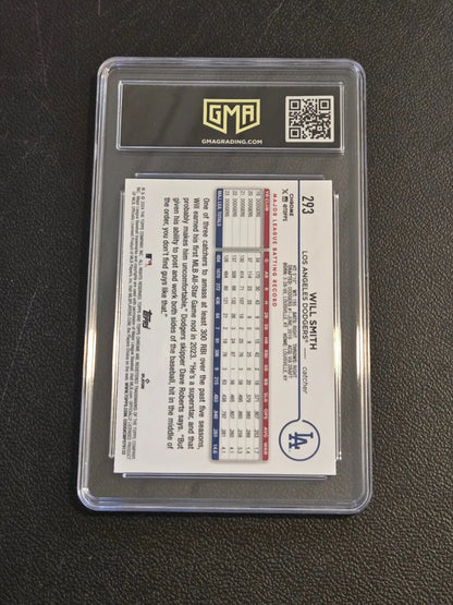 Graded Will Smith baseball card from 2024 Topps Chrome Logofractor Edition Smith Purple MLB