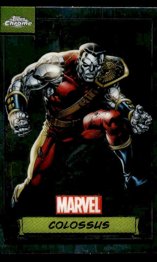 Colossus Marvel trading card from 2024 Topps Chrome Marvel series before content