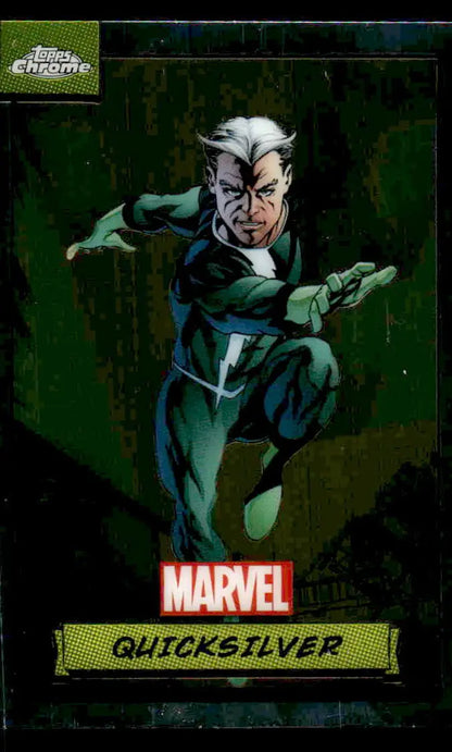 Topps Chrome Marvel Quicksilver trading card from 2024 Topps Chrome Marvel series