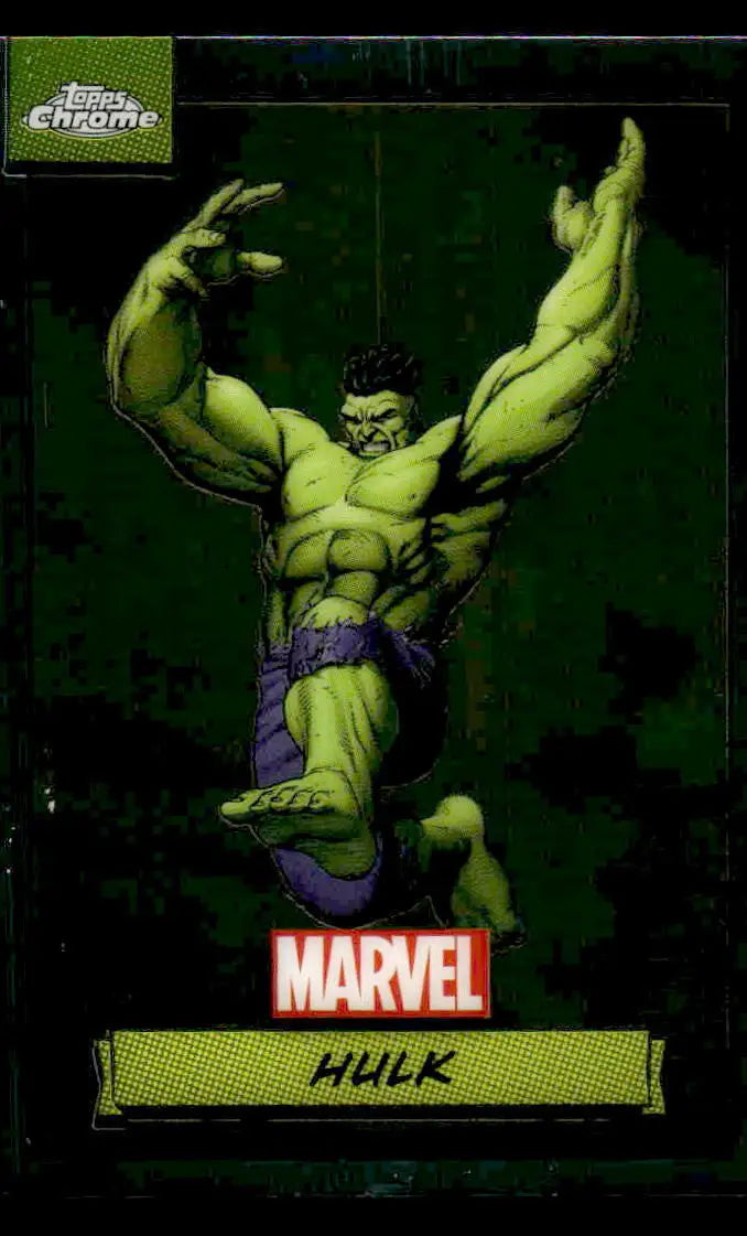 2024 Topps Chrome Marvel Hulk comic card for collectors and fans