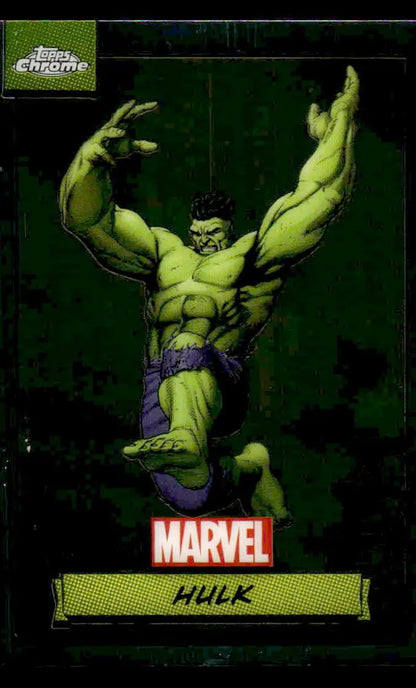 2024 Topps Chrome Marvel Hulk comic card for collectors and fans