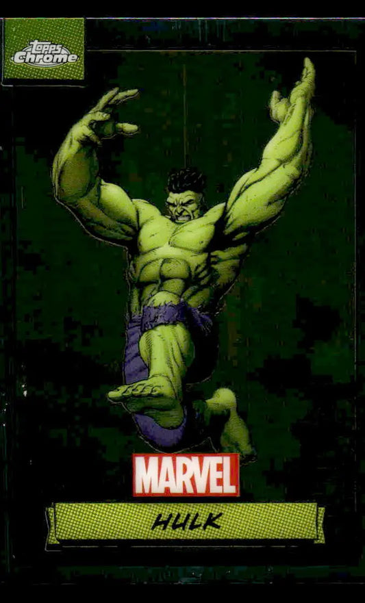 2024 Topps Chrome Marvel Hulk comic card for collectors and fans