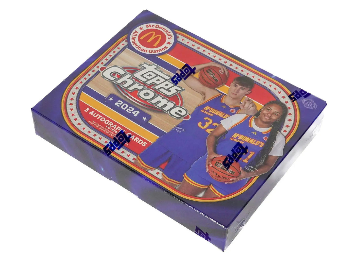 Topps Chrome 2024 McDonald’s All American Basketball Hobby Box with McDonald’s logo refractor