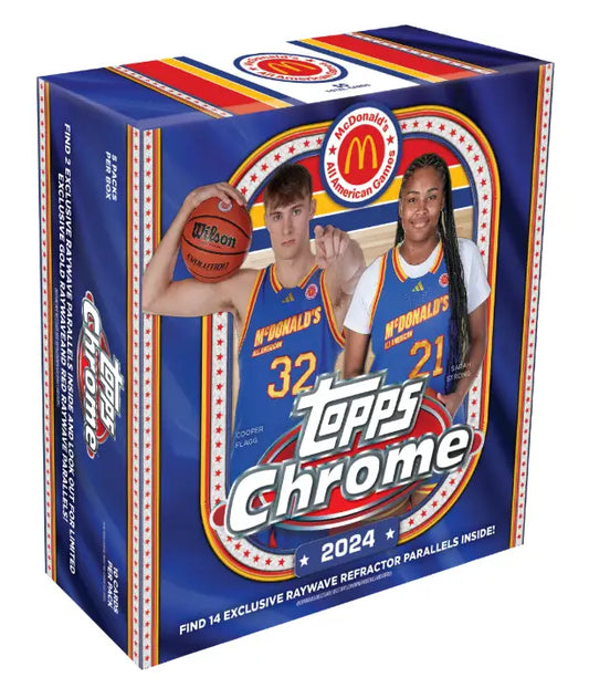 Topps Chrome McDonald’s All American Basketball Monster Box featuring a McDonald’s basketball card box