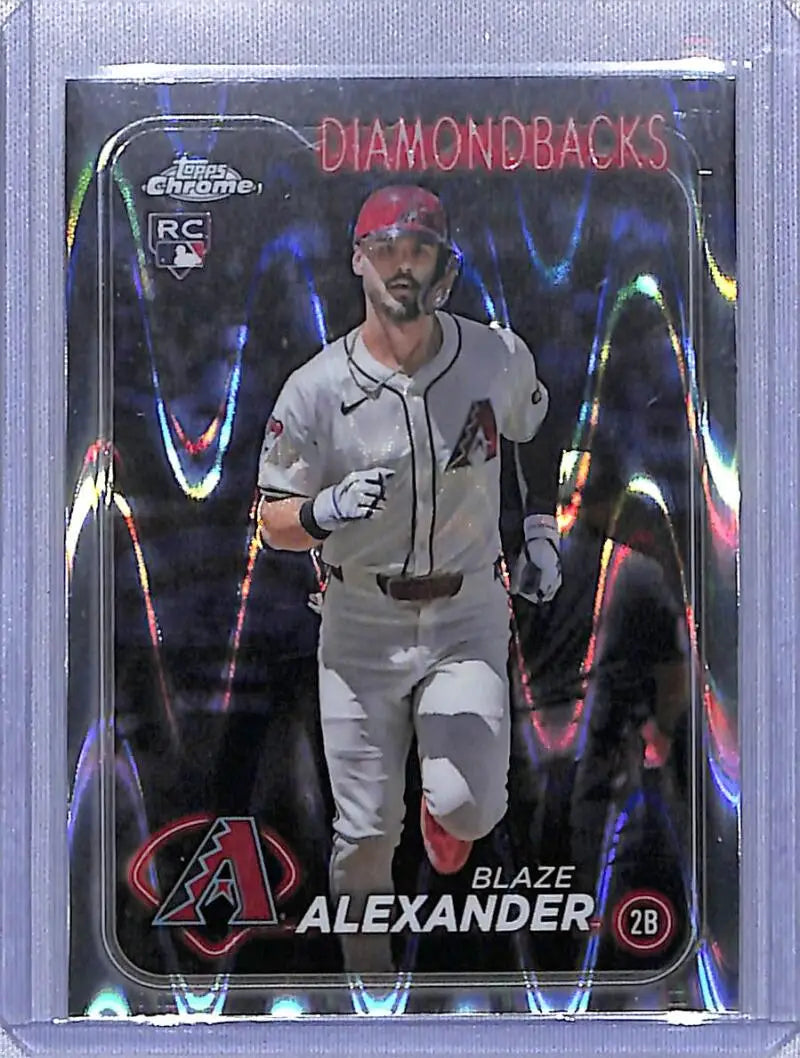 Blaze Alexander 2024 Topps Chrome Ray Wave baseball card Arizona Diamondbacks NM-MT