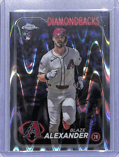 Blaze Alexander 2024 Topps Chrome Ray Wave baseball card Arizona Diamondbacks NM-MT