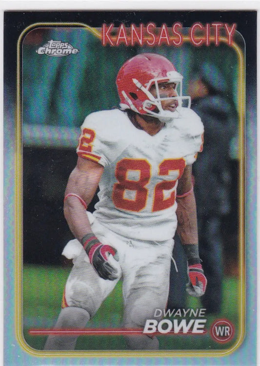 Dwayne Bowe Kansas City Chiefs football card in 2024 Topps Chrome Refractor collection
