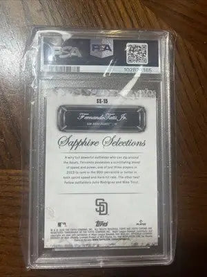 Graded Fernando Tatis Jr. baseball card from 2024 Topps Chrome Sapphire Sapphire Selections