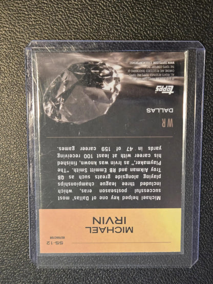 Michael Irvin Sunday Swag Dallas Cowboys football card in protective sleeve Topps Chrome