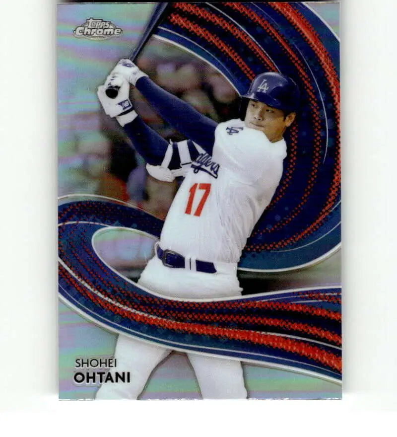Shohei Ohtani Topps Chrome baseball card in Detroit Tigers uniform number 17