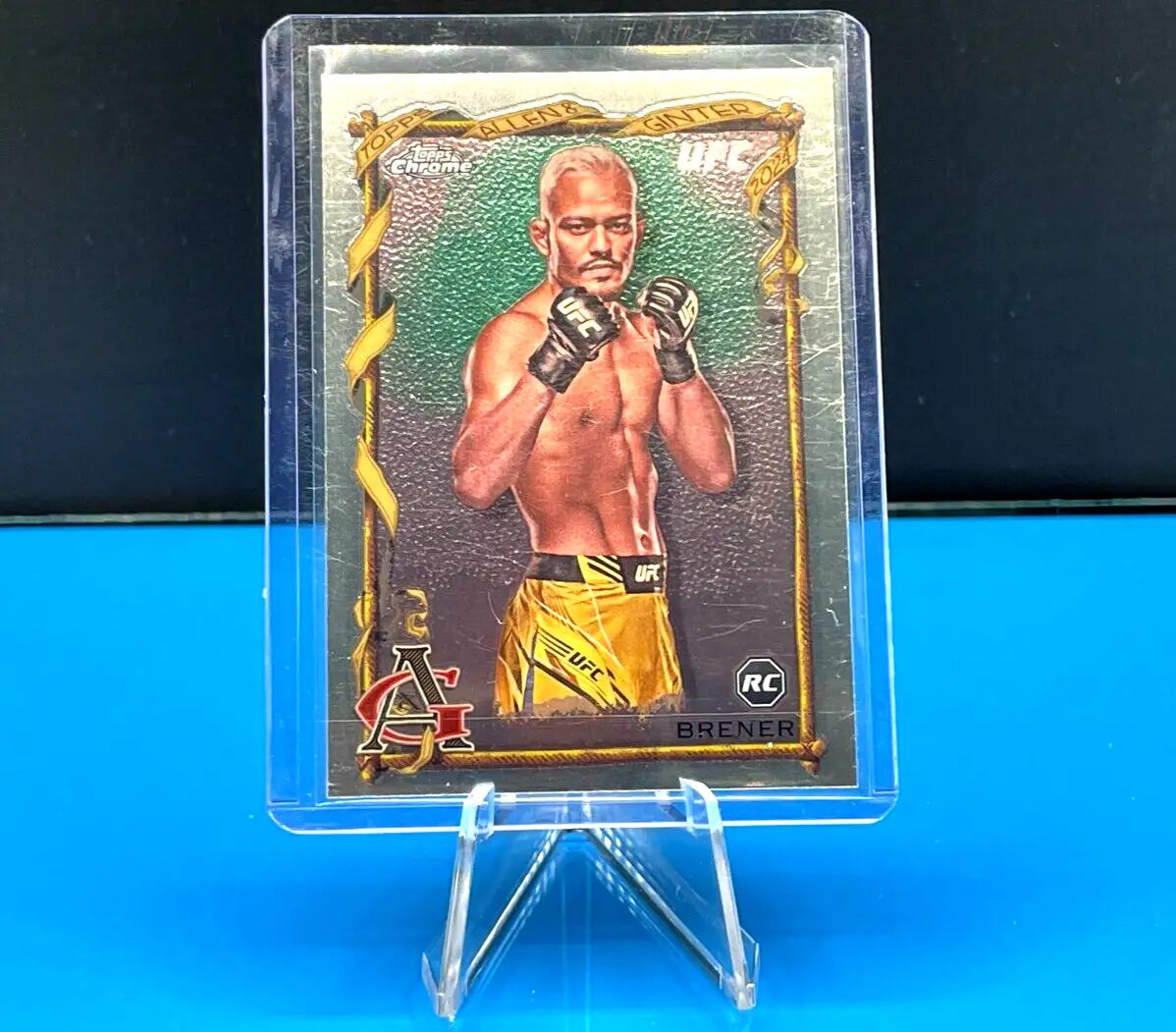 UFC Elves Brener rookie card from 2024 Topps Chrome UFC collection
