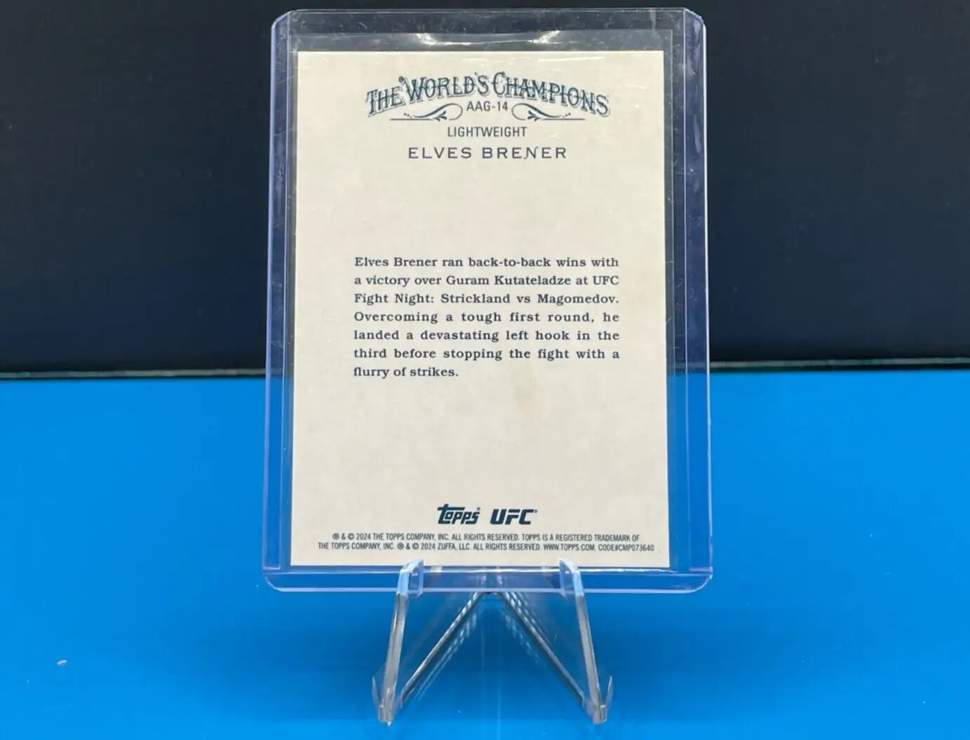 Elves Brener Topps Chrome UFC trading card from 2024 Allen & Ginter collection
