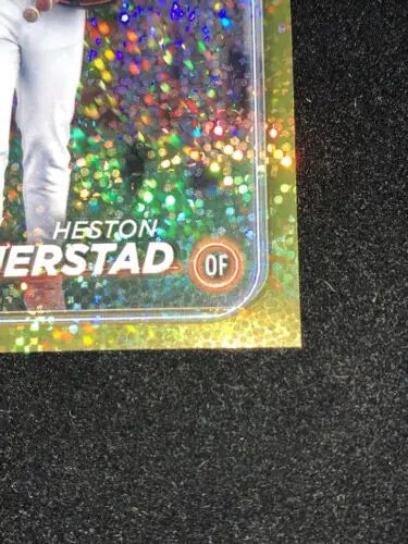 Baseball card fragment from 2024 Topps Chrome Update Heston Kjerstad Gold Speckle #1/50