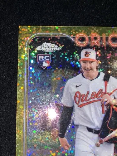 2024 Topps Chrome Update Heston Kjerstad Gold Speckle Baseball Card USC120 #1/50 SP