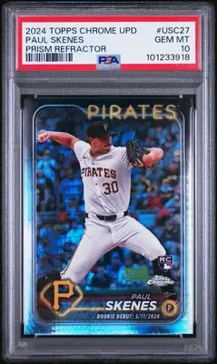 2024 Topps Chrome Update Paul Skenes #USC27 Prism Refractor Baseball PSA 10