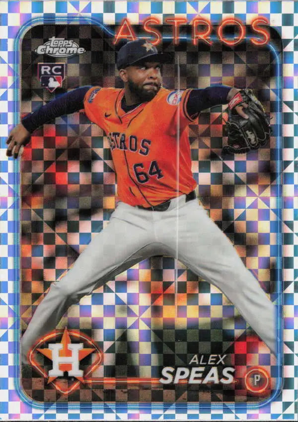 Alex Speas 2024 Topps Chrome Update Refractor Prism baseball card NM-MT RC