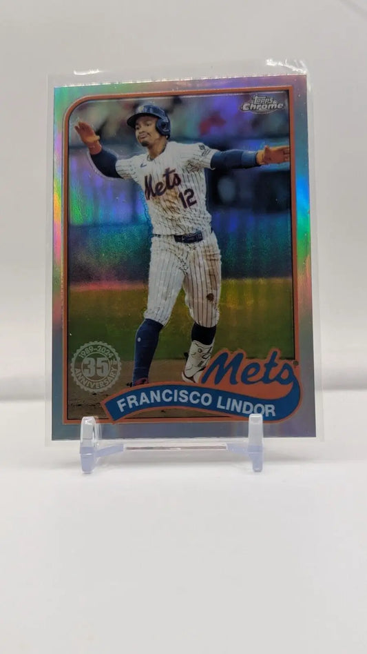Francisco Lindor baseball card from 2024 Topps Chrome Update Series #89CU-20