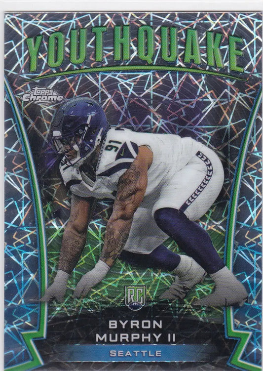 2024 Topps Chrome Youthquake Byron Murphy II football card Seattle Seahawks