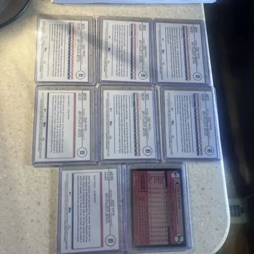 Baseball cards in protective cases featuring Colt Kieth from the 2024 Topps set