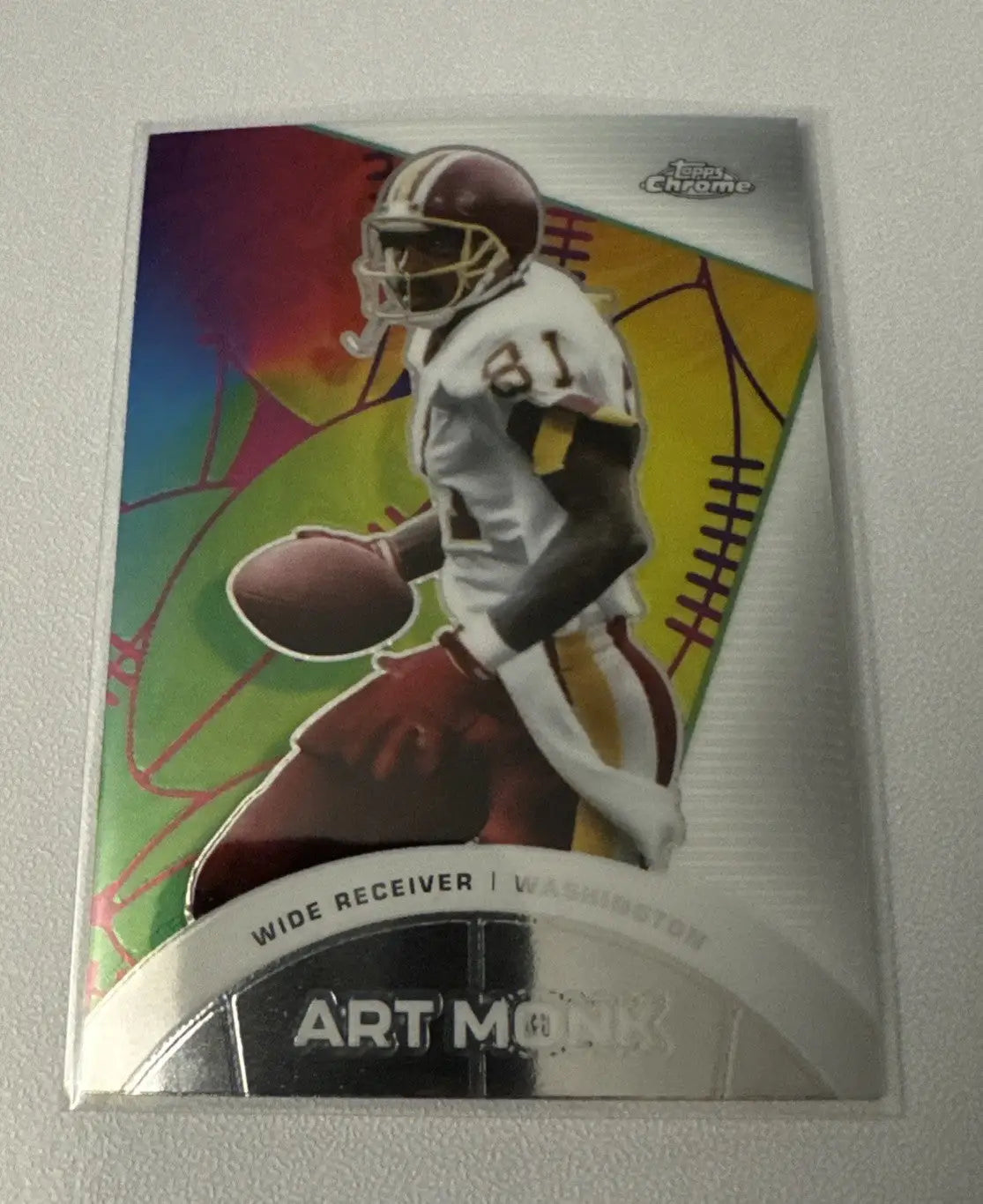 Topps Chrome Art Monk Laser Refractor football trading card from 2024 Topps Composite All-Etch
