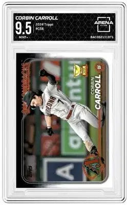 Graded Corbin Carroll baseball card 2024 Topps Corbin Carroll #156 Arena Club