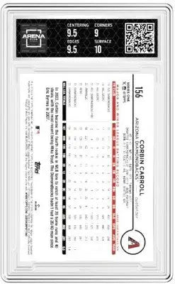 Graded Corbin Carroll baseball card from 2024 Topps Corbin Carroll Arena Club series