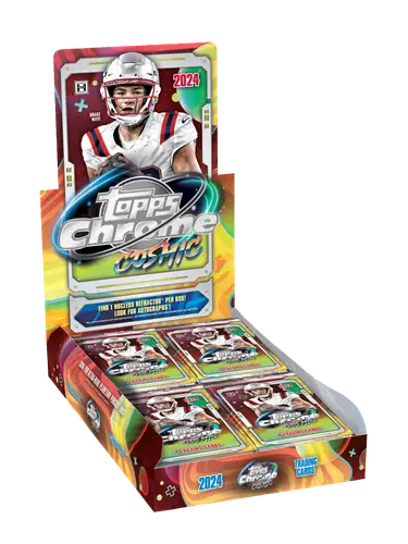 2024 Topps Cosmic Chrome Football Hobby Box featuring Cosmic Chrome football cards