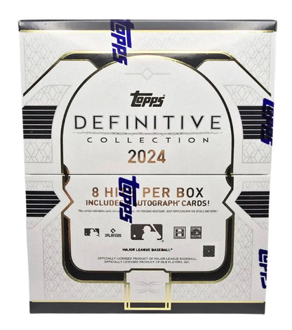 2024 Topps Definitive Collection Baseball Hobby Box with 8 hits including red parallel