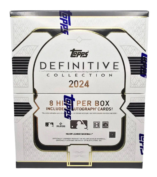 2024 Topps Definitive Collection Baseball Hobby Box with 8 hits including red parallel