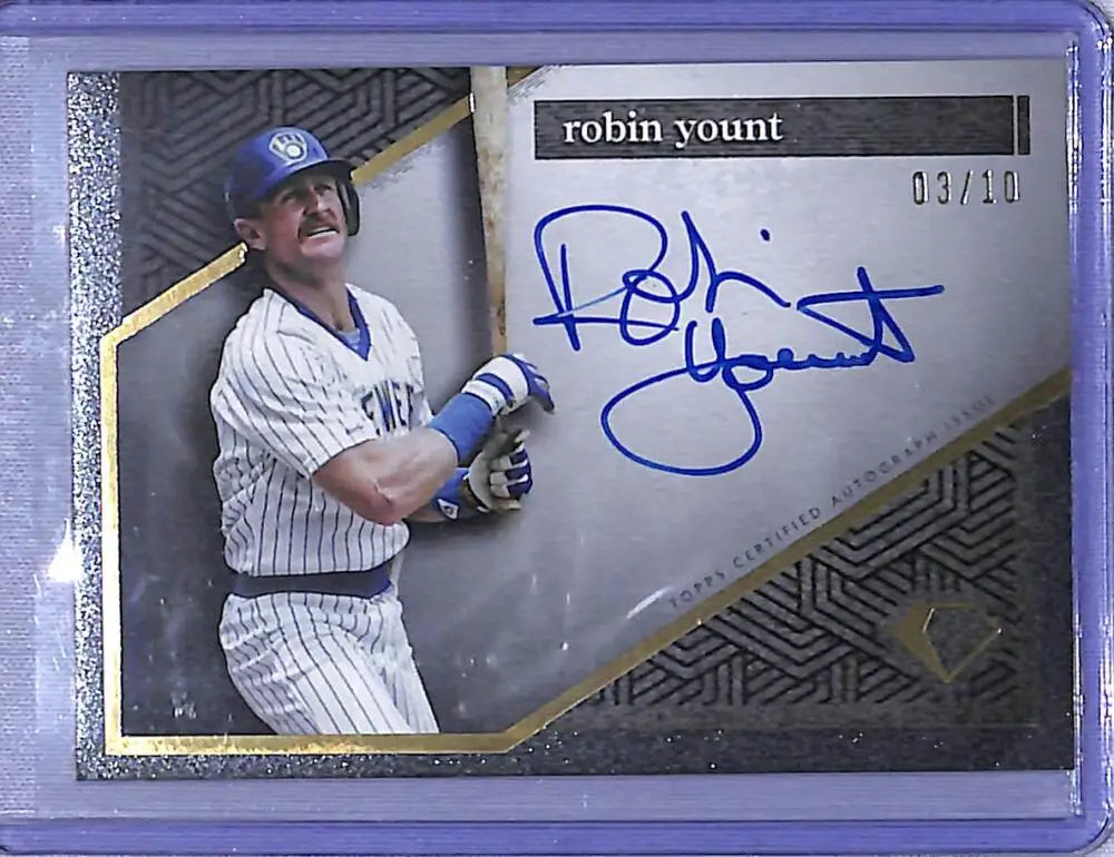 Robin Yount autographed baseball card from 2024 Topps Diamond Icons Milwaukee Brewers