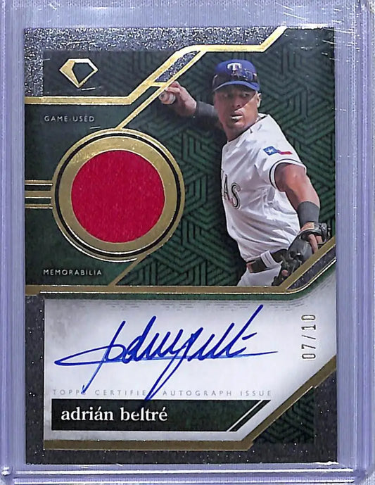 Autographed Adrian Beltre baseball card from 2024 Topps Diamond Icons Relic series