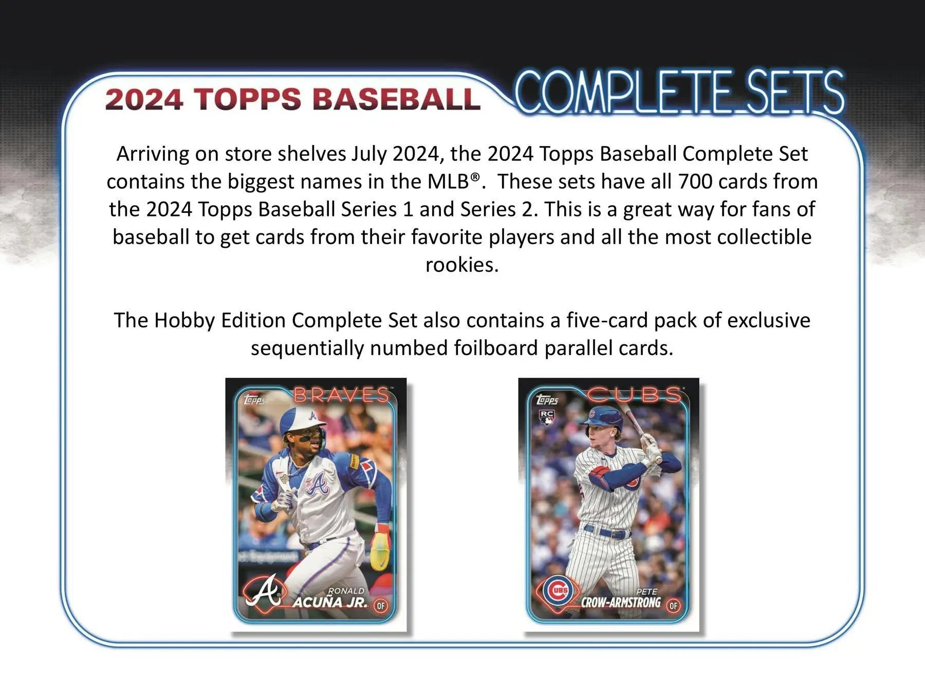 2024 Topps Baseball complete set with Hobby Edition foilboard parallels in Topps Factory Set box