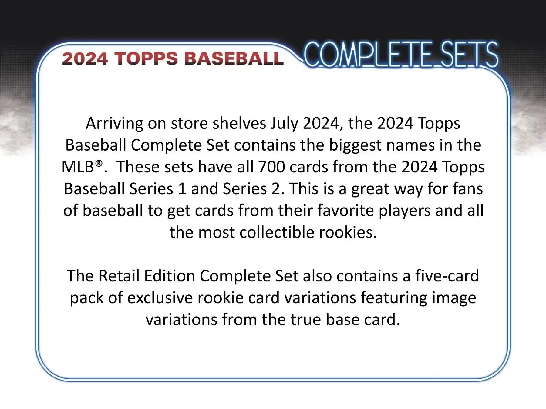 2024 Topps Factory Set Baseball Retail Box with Topps Factory Set Topps Baseball Collectibles