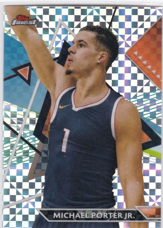 Michael Porter Jr Checkerboard basketball card from 2024 Topps Finest Denver Nuggets
