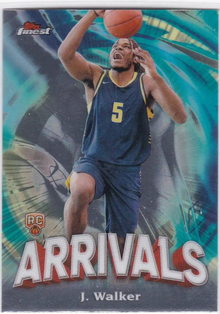 Basketball card of Jarace Walker in 2024 Topps Finest Arrivals RC rookie edition