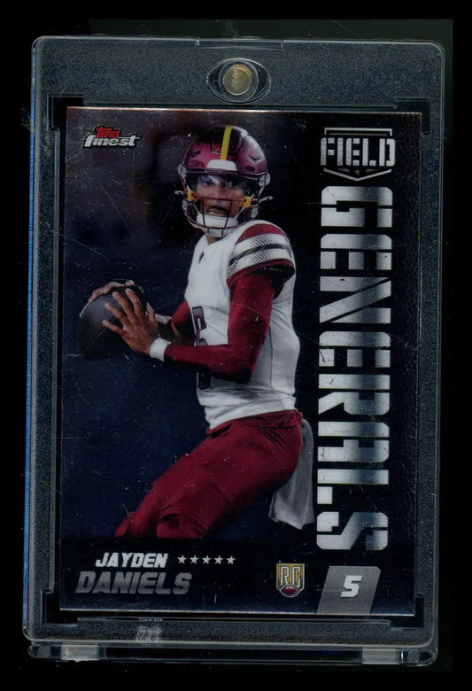 Graded Football Trading Card of Jayden Daniels from 2024 Topps Finest Field Generals