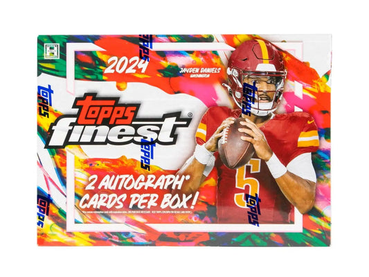 2024 Topps Finest Football Hobby Box featuring Topps Finest football trading cards