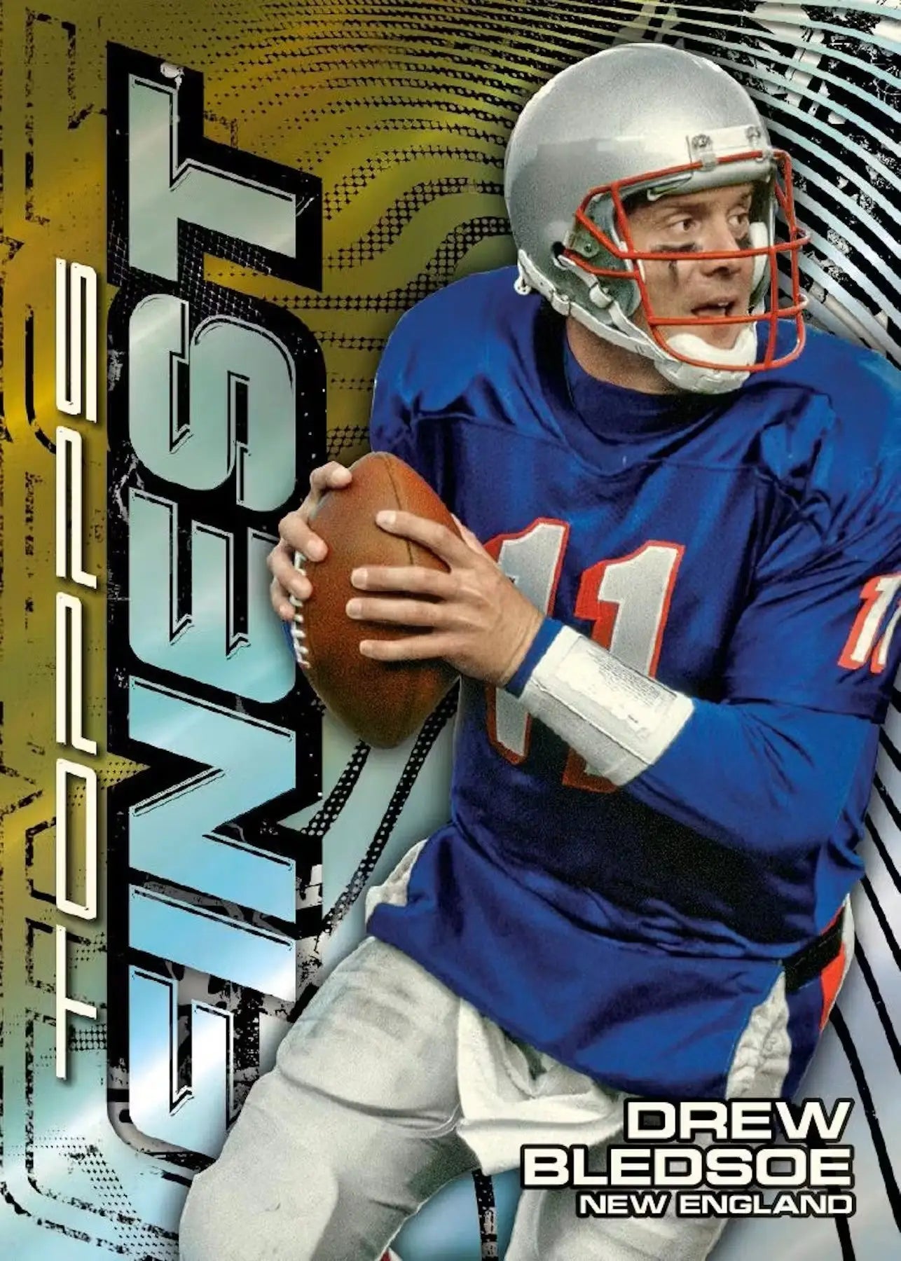 Drew Bledsoe football card from 2024 Topps Finest Football Hobby Box, finest football collectible