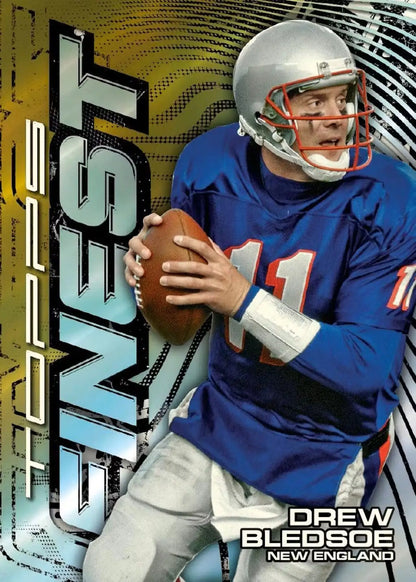 Drew Bledsoe football card from 2024 Topps Finest Football Hobby Box, finest football collectible