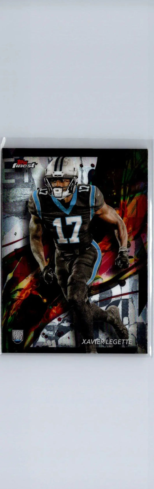 2024 Topps Finest Xavier Legette football card displaying Xavier Legette rookie card