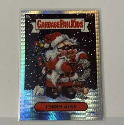 Garbage Pail Kids trading card featuring grotesque Santa Claus from 2024 Topps Chrome Pail Kids